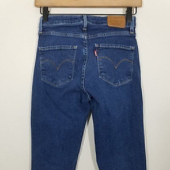 Levi's Premium 721 High Rise Skinny Distressed Stretch Jeans Size 25 - Picture 6 of 8